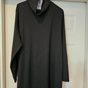 NWT J. Jill Luxe Supima Shirttail Turtleneck Tunic Black XL